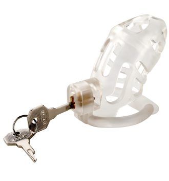 Banoch Cockcage resin wit 3 scharnierende ringen 45 mm, 50 mm & 55 mm (2)