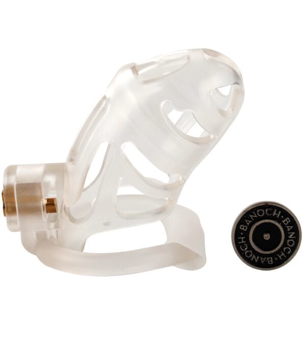 Banoch Cockcage resin wit 3 scharnierende ringen 45 mm, 50 mm & 55 mm (3) Banoch Cockcage resin wit 3 scharnierende ringen 45 mm, 50 mm & 55 mm (3)