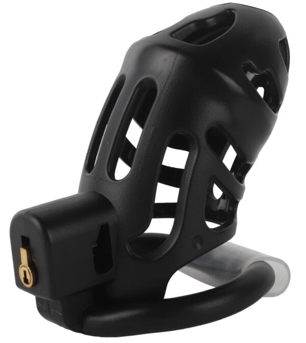 Banoch Cockcage resin zwart 3 scharnierende ringen 45 mm, 50 mm & 55 mm (4)