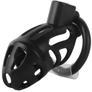 Banoch Cockcage resin zwart 3 scharnierende ringen 45 mm, 50 mm & 55 mm (6)