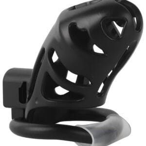 Banoch Cockcage resin zwart 3 scharnierende ringen 45 mm, 50 mm & 55 mm (8)