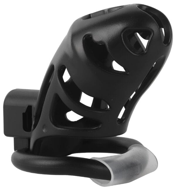 Banoch Cockcage resin zwart 3 scharnierende ringen 45 mm, 50 mm & 55 mm (8)