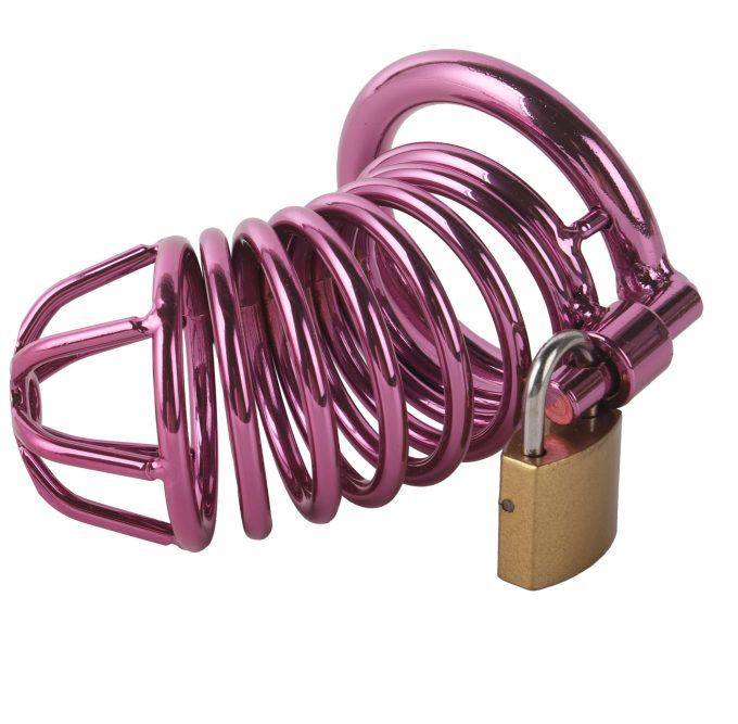 Banoch Cockcage roze metaal Chastity Cage met 3 ringen 40 mm, 45 mm & 50 mm (1) Banoch Cockcage roze metaal Chastity Cage met 3 ringen 40 mm, 45 mm & 50 mm (1)