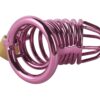 Banoch Cockcage roze metaal Chastity Cage met 3 ringen 40 mm, 45 mm & 50 mm (2)