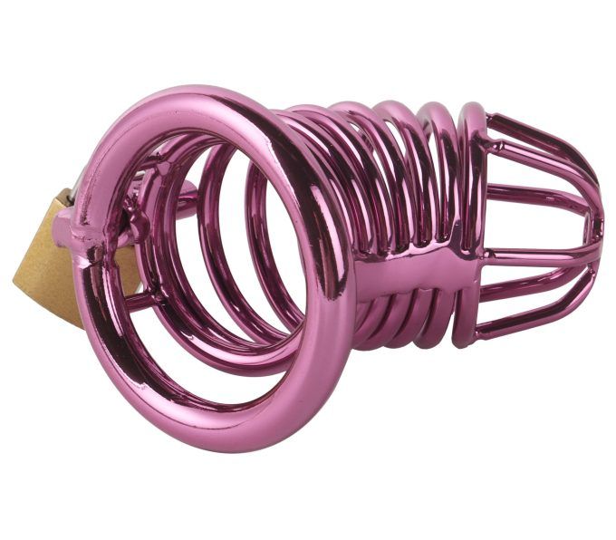 Banoch Cockcage roze metaal Chastity Cage met 3 ringen 40 mm, 45 mm & 50 mm (2) Banoch Cockcage roze metaal Chastity Cage met 3 ringen 40 mm, 45 mm & 50 mm (2)