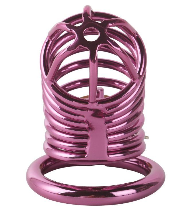 Banoch Cockcage roze metaal Chastity Cage met 3 ringen 40 mm, 45 mm & 50 mm (8) Banoch Cockcage roze metaal Chastity Cage met 3 ringen 40 mm, 45 mm & 50 mm (8)