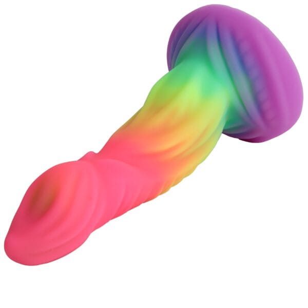 Banoch Dildo lizard rainbow siliconen zuignap fantasy (9)