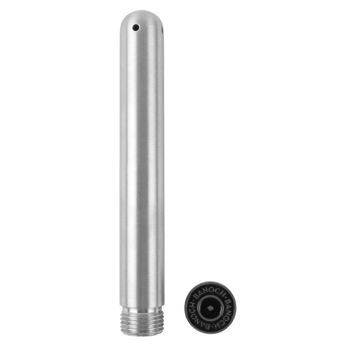 Anaaldouche aluminium geborsteld uit 1 stuk, te gebruiken met doucheslang