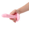 Banoch Dildo recht met eikel glad siliconen met zuignap roze (10)