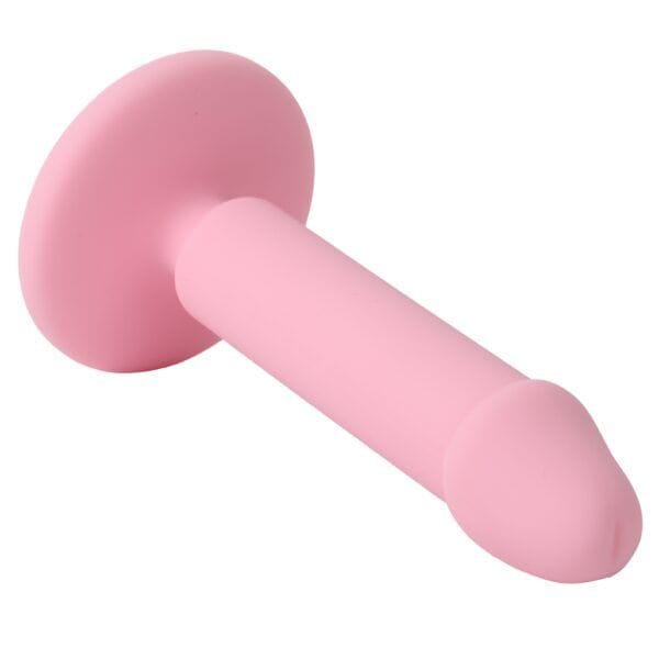 Banoch Dildo recht met eikel glad siliconen met zuignap roze (3)