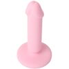 Banoch Dildo recht met eikel glad siliconen met zuignap roze (6)