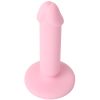 Banoch Dildo recht met eikel glad siliconen met zuignap roze (6)