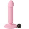 Banoch Dildo recht met eikel glad siliconen met zuignap roze (8)