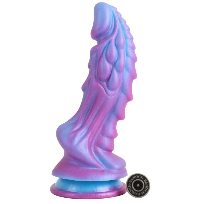 Banoch Dildo fantasy Dragon paars roze siliconen met zuignap (1)