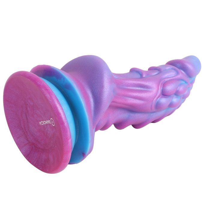 Banoch Dildo fantasy Dragon paars roze siliconen met zuignap (10)