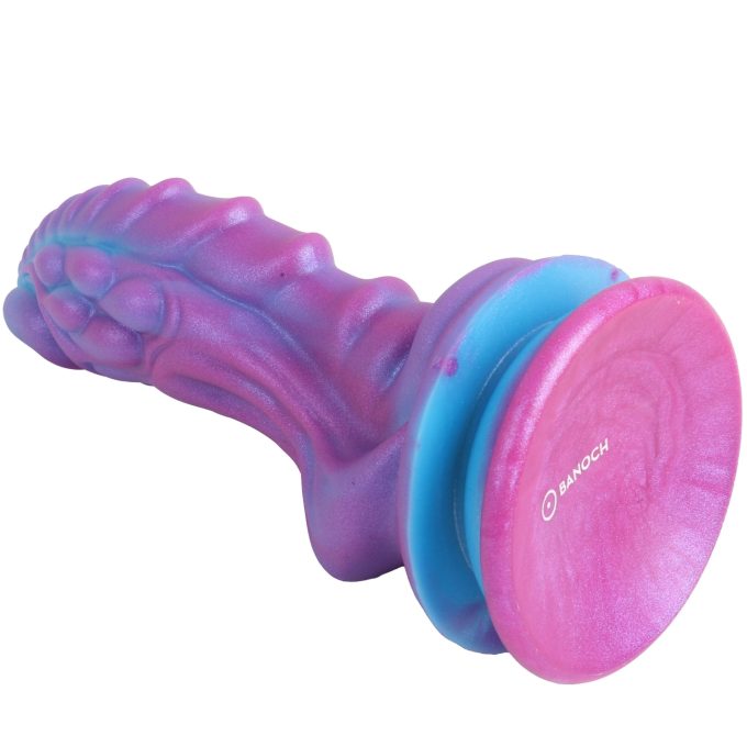 Banoch Dildo fantasy Dragon paars roze siliconen met zuignap (11)