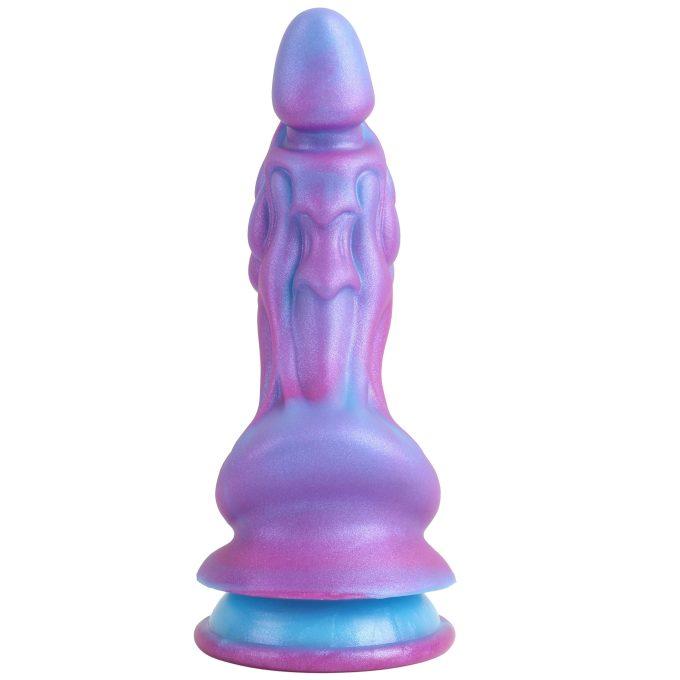 Banoch Dildo fantasy Dragon paars roze siliconen met zuignap (4)