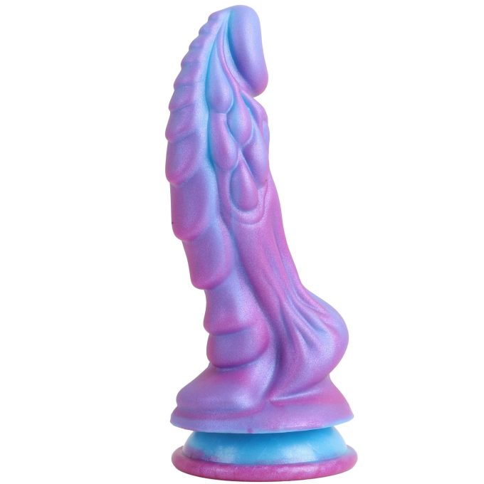 Banoch Dildo fantasy Dragon paars roze siliconen met zuignap (6)