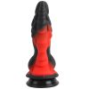 Banoch Dildo fantasy Dragon rood zwart siliconen met zuignap (6)