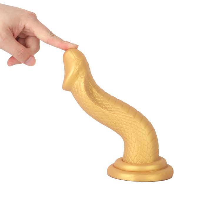 Banoch Dildo siliconen Cobra King goud 245 (12)