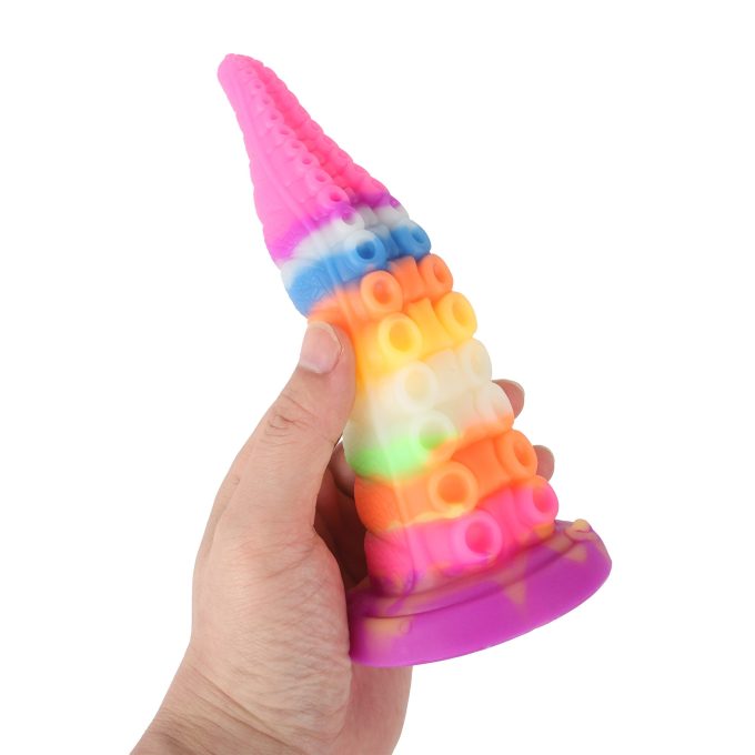 Banoch Dildo siliconen Tentacle Rainbow (10)