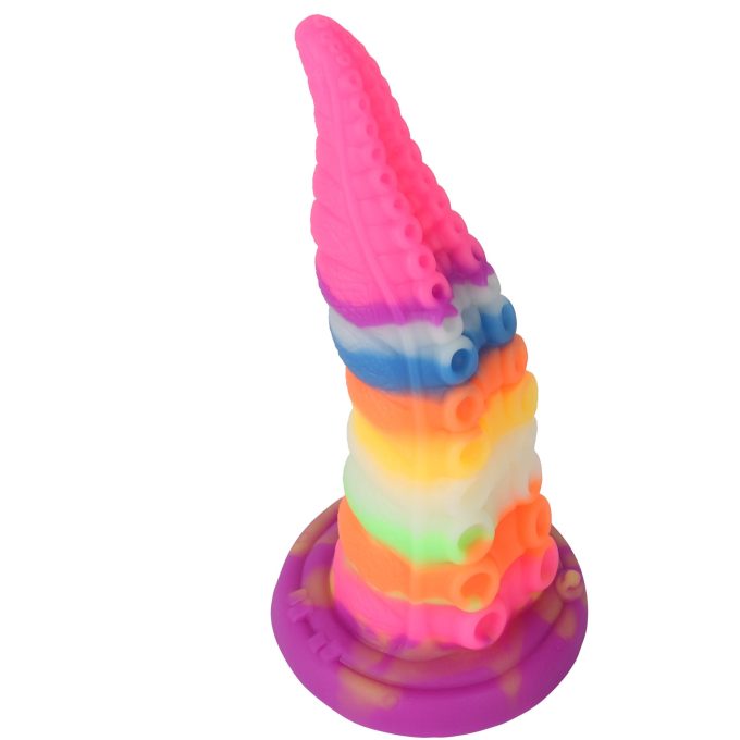 Banoch Dildo siliconen Tentacle Rainbow (4)