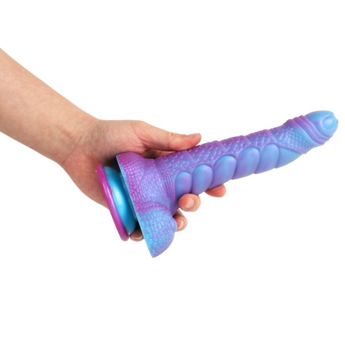 Banoch Fantasy dildo orrynis paars blauw zuignap siliconen (13)