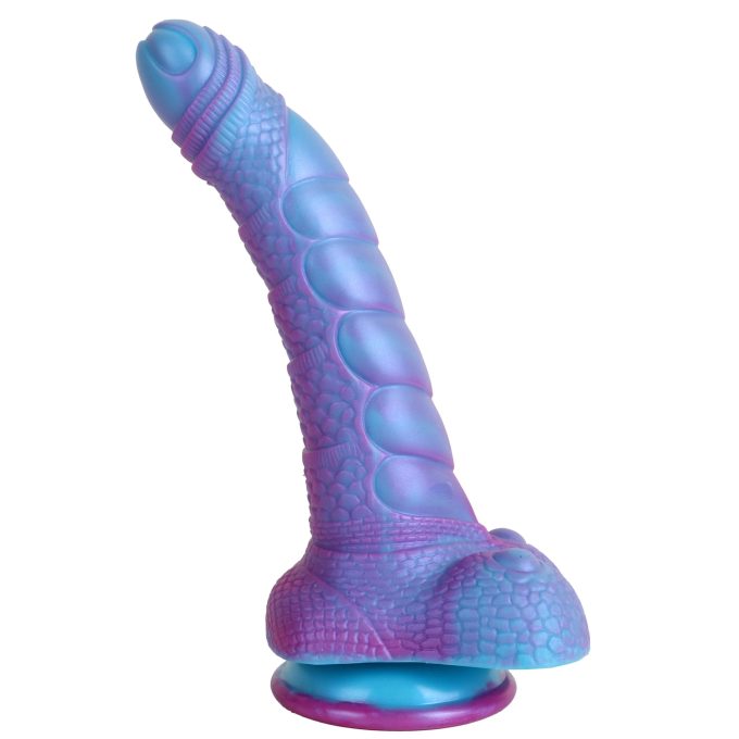 Banoch Fantasy dildo orrynis paars blauw zuignap siliconen (2)