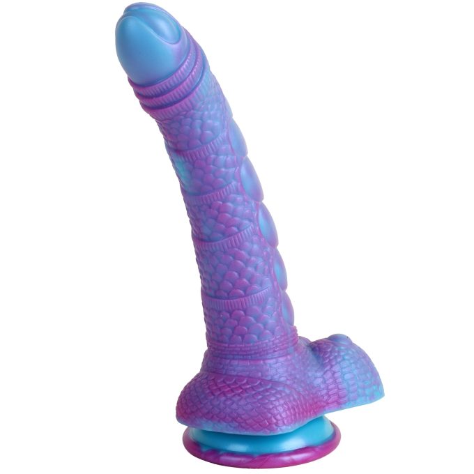 Banoch Fantasy dildo orrynis paars blauw zuignap siliconen (3)