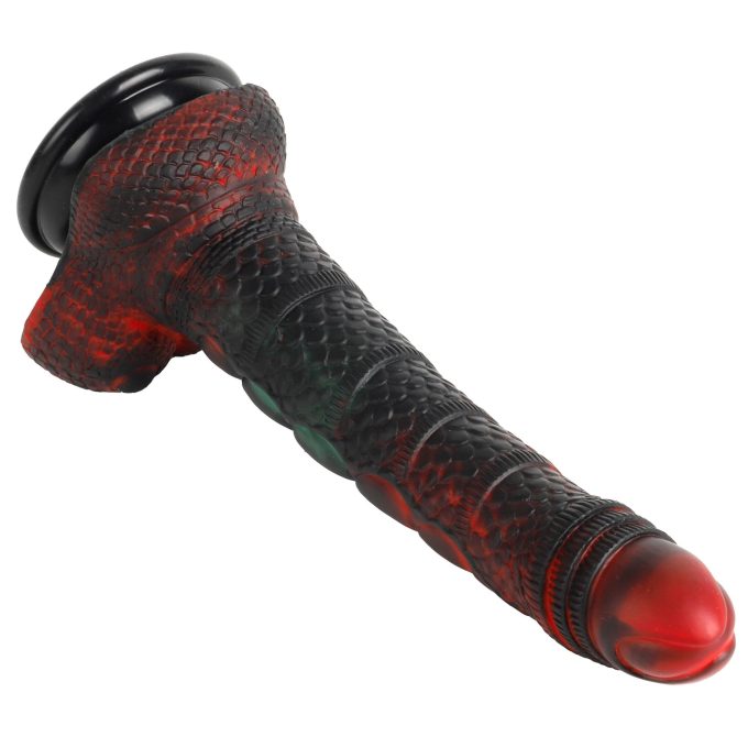 Banoch Fantasy dildo orrynis rood groen zuignap siliconen (11)