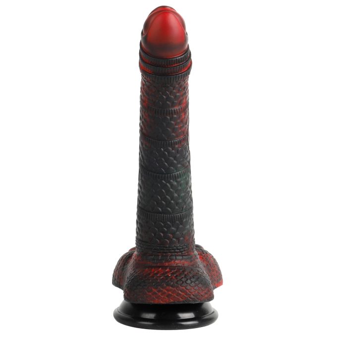Banoch Fantasy dildo orrynis rood groen zuignap siliconen (3)