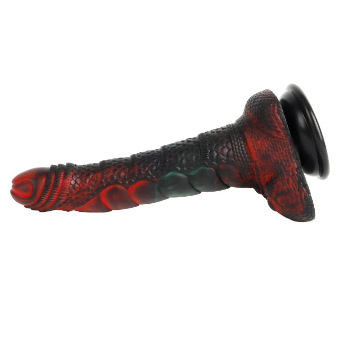 Banoch Fantasy dildo orrynis rood groen zuignap siliconen (7)