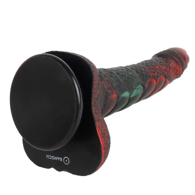 Banoch Fantasy dildo orrynis rood groen zuignap siliconen (8)